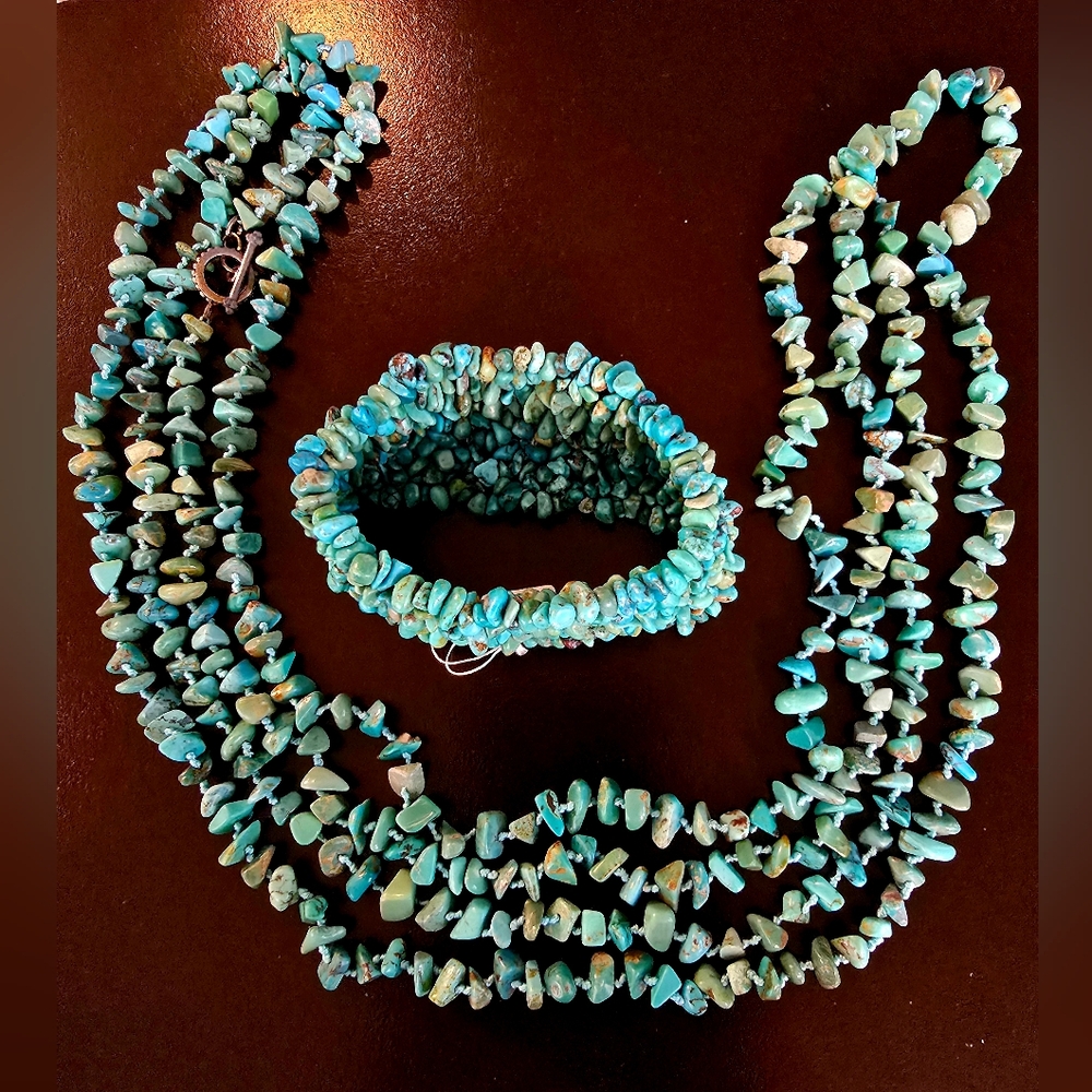 Turquoise bracelet & necklace